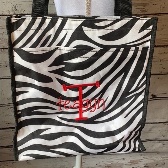 Zebra print Monogrammed Bag “Teagyn” - Picture 2 of 6